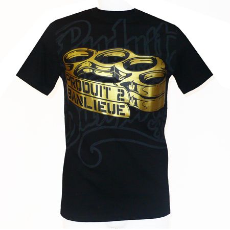 Produit de Banlieue - Tee Shirt Produit 2 Banlieue Noir 10-02 Poing Americain