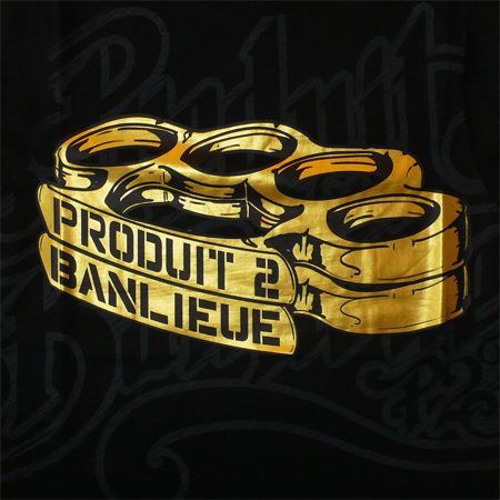 Produit de Banlieue - Tee Shirt Produit 2 Banlieue Noir 10-02 Poing Americain