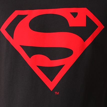 DC Comics - Camiseta Logo Superman Rojo Negro
