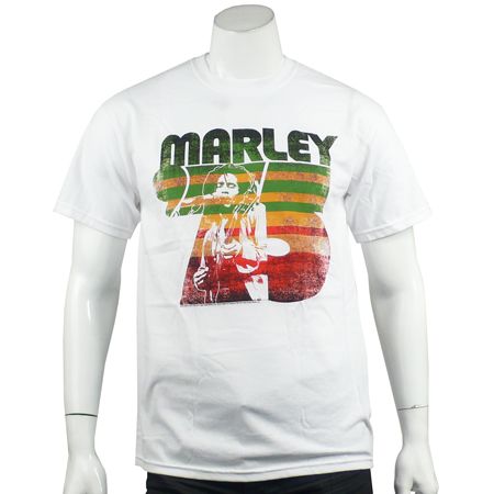 Bob Marley - Tee Shirt Bob Marley 75 Blanc