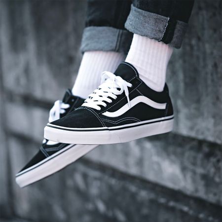 Vans - Baskets Old Skool D3HY28 Negro Blanco