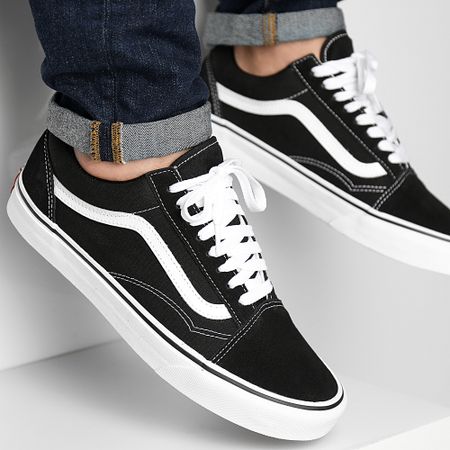 Vans - Baskets Old Skool D3HY28 Negro Blanco