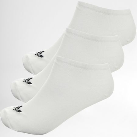 Adidas Originals - Lote de 3 Pares de Calcetines Invisibles Trefoil Liner S20273 Blanco