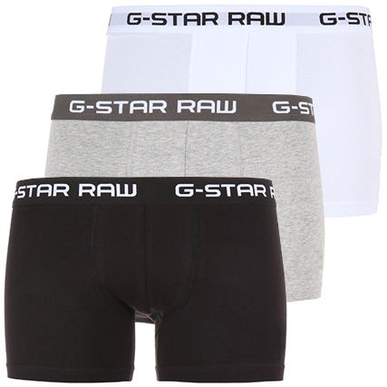 G-Star - Lote de 3 bóxers bajos Negro Blanco Gris brezo