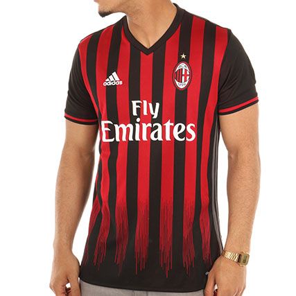 Adidas Performance - Maillot AC Milan H Rouge AP7964 Noir