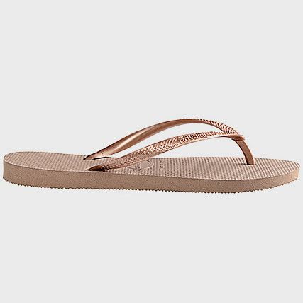 Havaianas - Chanclas de mujer Slim 4000030 Marrón claro