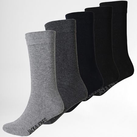 Jack And Jones - Juego De 5 Pares De Calcetines Jens Black Charcoal