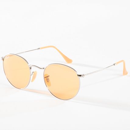 Ray-Ban - Lunettes de Soleil Round Evolve 3447 Argenté Orange