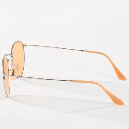 Ray-Ban - Lunettes de Soleil Round Evolve 3447 Argenté Orange