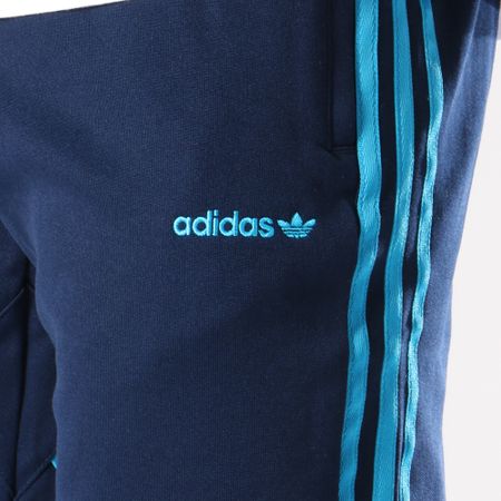 Adidas Originals - Pantalon Jogging Bandes Brodées Palmeston DJ3456 Bleu Marine Bleu Clair