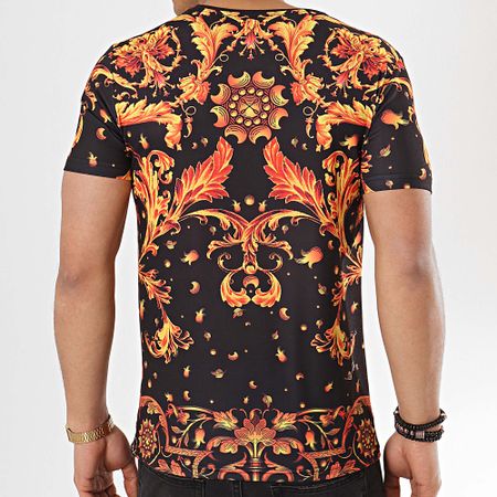 John H - Tee Shirt TSM-14 Noir Jaune Renaissance 