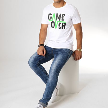Game Over - Camiseta Flash Blanca