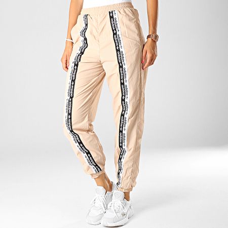 Adidas Originals - Pantalon Jogging Femme A Bandes ED7423 Beige Noir Blanc