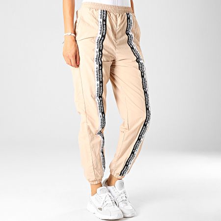 Adidas Originals - Pantalon Jogging Femme A Bandes ED7423 Beige Noir Blanc