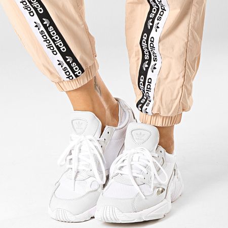 Adidas Originals - Pantalon Jogging Femme A Bandes ED7423 Beige Noir Blanc