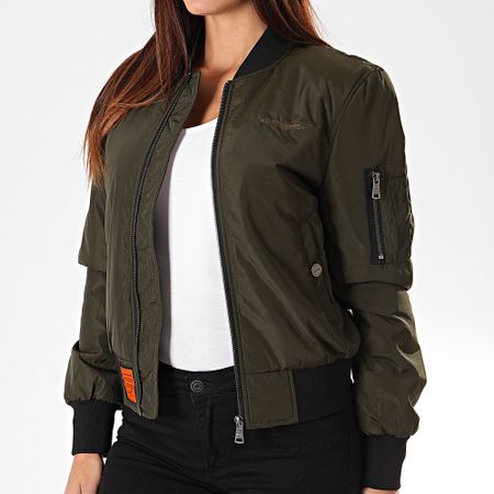 Bombers Original - Bomber Max Mujer Caqui Verde