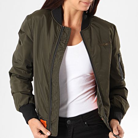 Bombers Original - Bomber Max Mujer Caqui Verde
