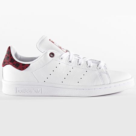 Adidas Originals - Zapatillas Stan Smith Mujer EE4896 Calzado Blanco Borgoña Núcleo Negro