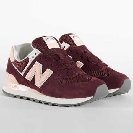 New Balance - Zapatillas Mujer Classics 574 Burdeos Rosa