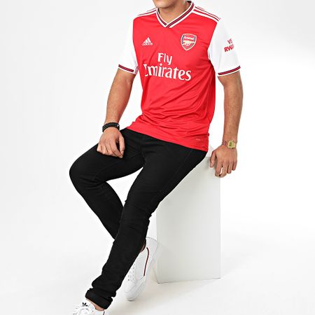 Adidas Performance - Maillot De Foot A Bandes Arsenal FC EH5637 Rouge Blanc