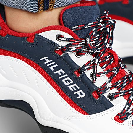 Tommy Jeans - Baskets Tommy Heritage 0374 Red White Blue