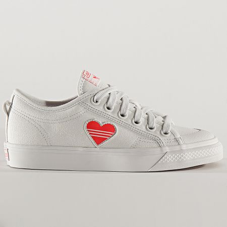 Adidas Originals - Baskets Femme Nizza Trefoil EF5074 Cryo White Shock Red Core Black