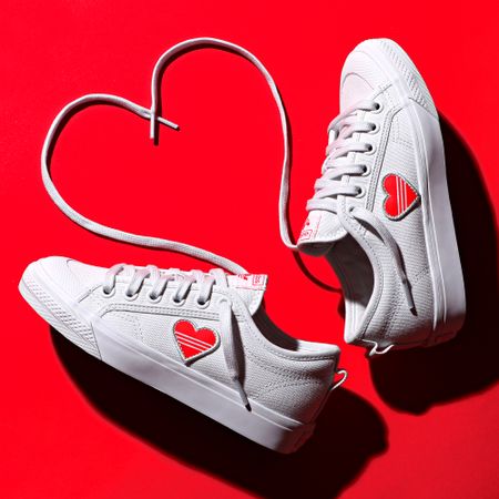 Adidas Originals - Baskets Femme Nizza Trefoil EF5074 Cryo White Shock Red Core Black