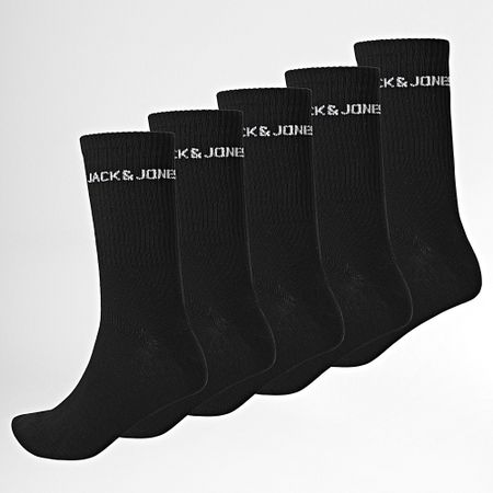 Jack And Jones - 5 Pares De Calcetines Basic Logo Negro