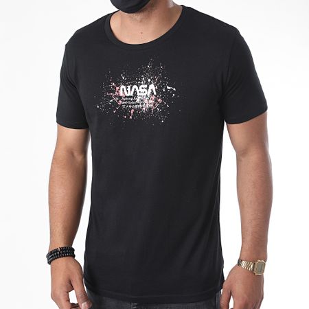 NASA - Worm USA Splatter Camiseta Negro