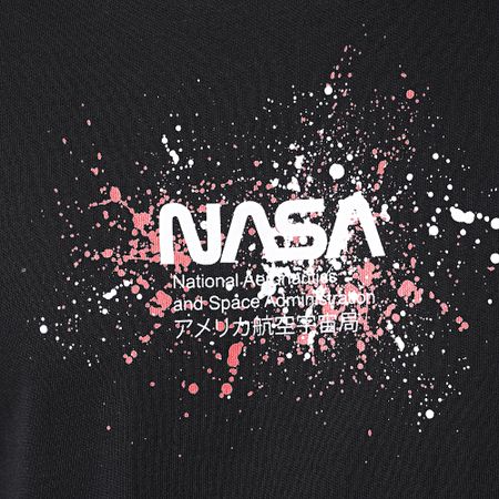 NASA - Worm USA Splatter Camiseta Negro