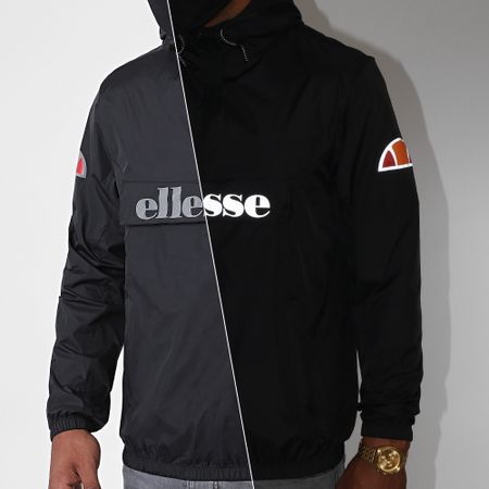 Ellesse - Acera SXG09906 Cortavientos Cuello con Cremallera Reflectante Negro