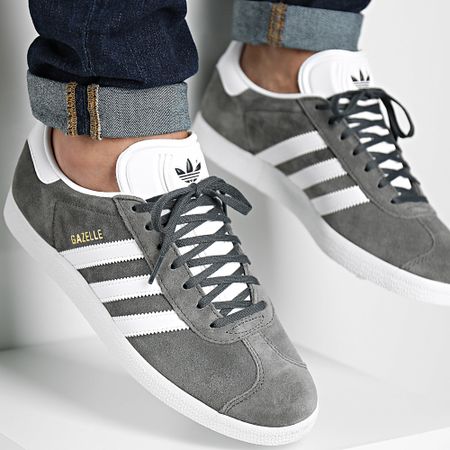 Adidas Originals - Gazelle BB5480 Gris Oscuro Blanco Oro Metálico Zapatillas de deporte