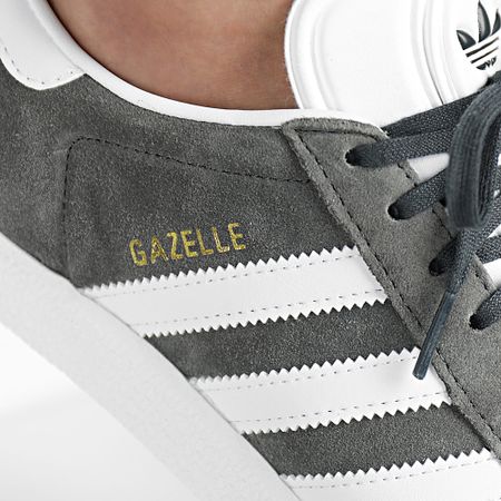 Adidas Originals - Gazelle BB5480 Gris Oscuro Blanco Oro Metálico Zapatillas de deporte