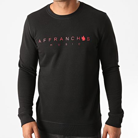 Affranchis Music - Sudadera Cuello Redondo negra roja