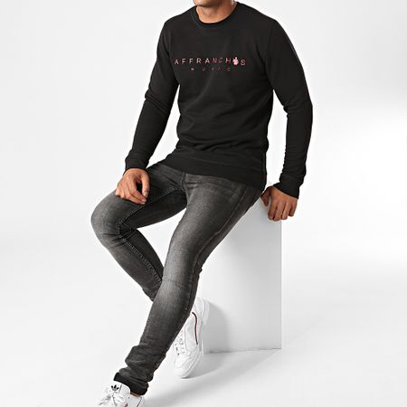 Affranchis Music - Sudadera Cuello Redondo negra roja