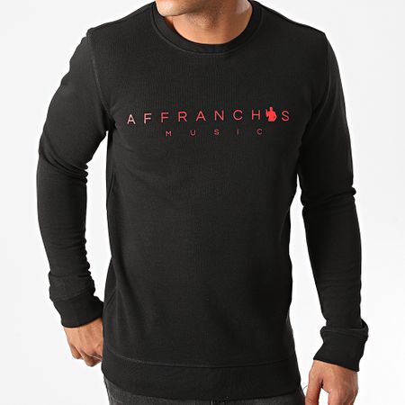 Affranchis Music - Sudadera Cuello Redondo negra roja