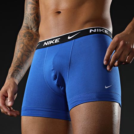 Nike - Pack de 3 bóxers de algodón elástico KE1008 Negro Azul marino Índigo
