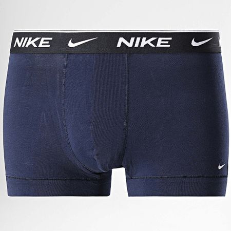 Nike - Pack de 3 bóxers de algodón elástico KE1008 Negro Azul marino Índigo