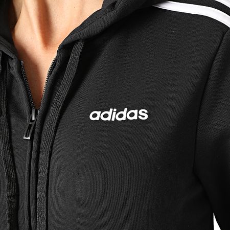 adidas - Sweat Zippé Capuche Femme A Bandes Essential DP2419 Noir