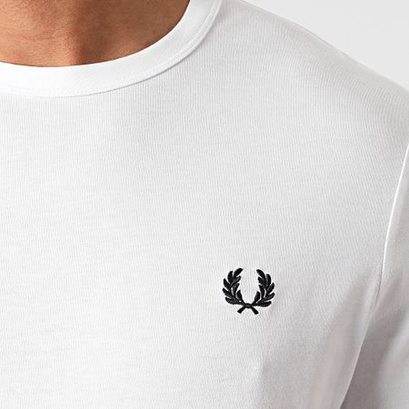 Fred Perry - Camiseta Ringer M3519 Blanca