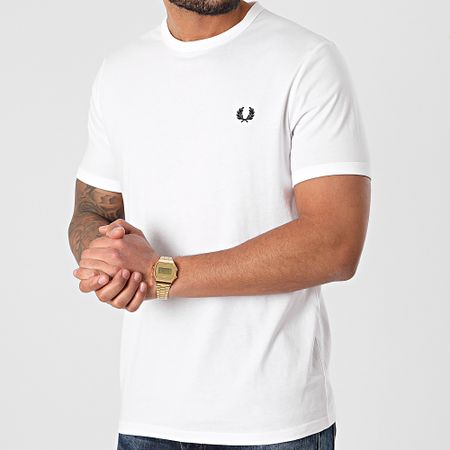 Fred Perry - Camiseta Ringer M3519 Blanca
