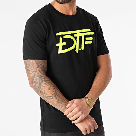 DTF - Camiseta Logo Negro Amarillo Fluo