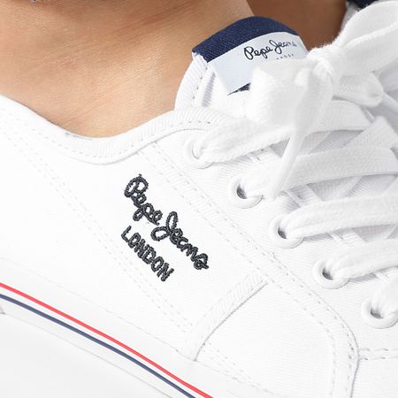 Pepe Jeans - Baskets Aberlady Ecobass PLS31193 White