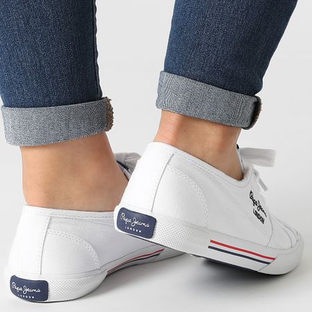 Pepe Jeans - Baskets Aberlady Ecobass PLS31193 White