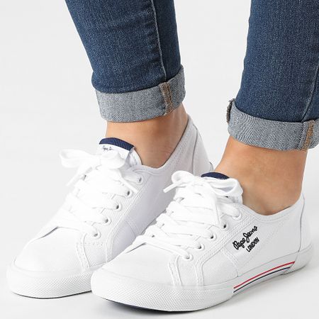Pepe Jeans - Baskets Aberlady Ecobass PLS31193 White