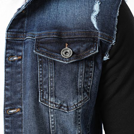 LBO - Chaqueta Jean Capucha 1521 Azul Oscuro Denim Negro