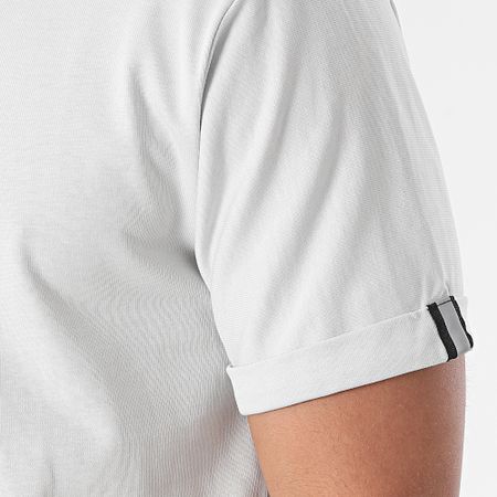 John H - T112 Camiseta reflectante oversize gris claro