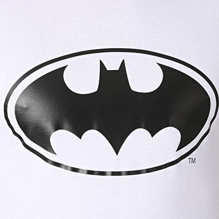 DC Comics - Batman Logo Tee Shirt Blanco Negro