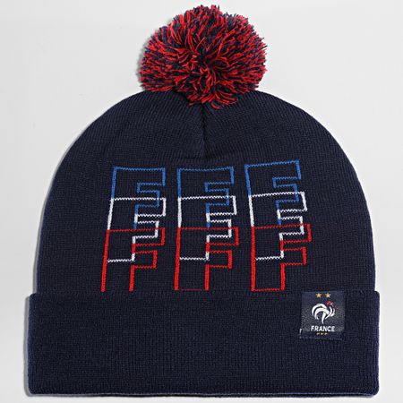 FFF - Bonnet Pompon Bleu Marine