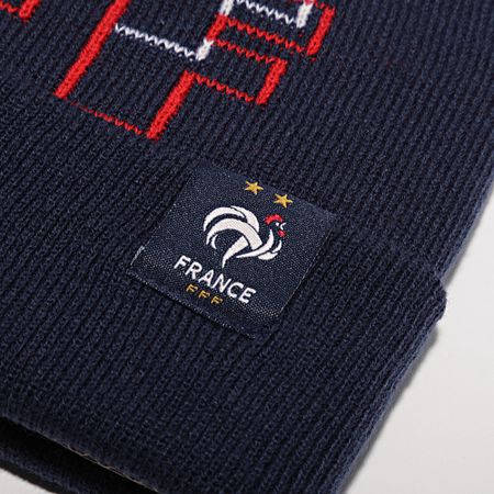 FFF - Bonnet Pompon Bleu Marine